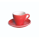 Fortis - Italia - Red Espresso Cup 80ML & Saucer Set Of 12