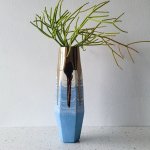Poseidon Vase Medium - Blue Multi & Bronze