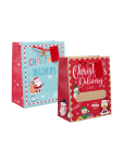 Extra Large Festive Christmas Gift Bag Colour design May Vary - None Red