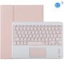 TG-102BC Detachable Bluetooth Pink Keyboard + Microfiber Leather Protective Case For Ipad 10.2 Inch / Ipad Air 2019 With Touch Pad & Pen Slot & Hol