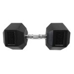 25KG Rubber Hex Dumbbell