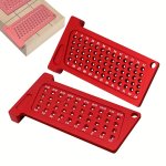 1PC Woodworking Scribe Metric And Inch Precision T-ruler Aluminum Alloy Pocket Ruler Marking Gauge Carpentry Cross Calibration R