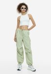 Nylon Parachute Trousers - Green