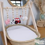 Baby Gym Themed Dangles Farm Animals With Red Tractor