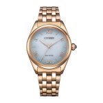 Eco-drive Rose Gold Mother-of-peal Dial Watch