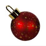 ABR823870-1 Xmas Bal With LED Standing Side Glass 15 X18.5CM - With Stars