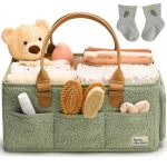 Baby Diaper Caddy Organizer With Handle Diaper Bag Tote Baby Organizers And Storage Diaper Organizer For Nursery Decor And Nurse