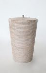 White Washed Rattan Laundry Basket 62X42CM