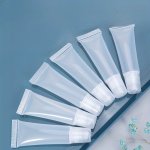 1PC Oval-shaped Portable Hand Cream & Lip Balm Dispenser Bottle - Fragrance-free Plastic Hand Wash Only Travel Accessory Tool