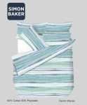 Simon Baker Printed Poly cotton Duvet Cover Set - Waves Denim Various Sizes - Denim Queen 230CM X 200CM + 2 Pillowcases 45CM X