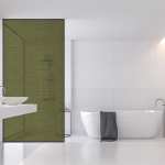 Neutral Green Frosted Shower Vinyl Panel Sticker