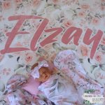Fleece Blanket Pink Roses And Bunny