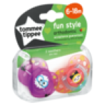 Tommee Tippee Fun Style Soother 6-18 Months 2-PACK