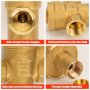 Drado Pressure Reducer DN15 2.54/5.08 Cm Brass Water Pressure Regulator Pressure Reducer With Pressure Gauge