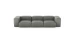 Three Module Sofa - Leather - Light Grey - 314CM X 115CM