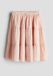 Tiered Seersucker Skirt - Powder Pink