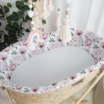 Moses Basket Liner And Fitted Sheet Only Small Fine Peoni Liner And White Fitted Sheet