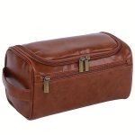 Father's Day Gift Toiletry Bag For Men Durable And Stylish Travel Organizer For Travel Grooming Waterproof Pu Leather Kit Gifts