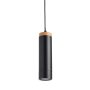 Iron And Wood Pendant Light Black GU10 42W