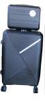 Smte Unbreakable Travel Luggage 2 Piece Suitcases Spinner 20 Black With Keychain