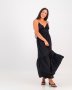 Black Strappy Maxi Tiered Dress - 1XL / Black / Women