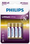 Philips Lithium Ultra Aaa 4-BLISTER