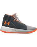 Boys' Ua Grade School Torch Mid Basketball Shoes - WHITE-102 6