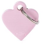 Myfamily Small Heart Pet Id Tag - Aluminium Pink Waggs Online Pet Shop