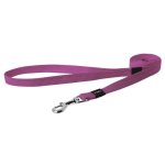 Rogz Utility Medium 16mm Snake Fixed Dog Lead - Pink Reflective