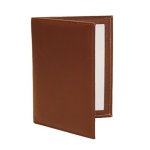 Karandu Double 4X6 Portrait Leather Picture Frame - Cognac