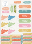 School Labels : Squiggles Theme