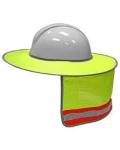 Pioneer Lime Sun Protector With Ref Tape For Hard Hat