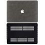 Pu Leather Case Compatible With Macbook Pro 13 Inch - Grey