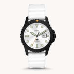 Fossil Blue Three-hand Date White Silicon Men's Watch FS5999