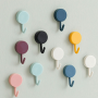 10/20PCS - Macaron Color - Self-adhesive Hook Minimalist Solid Color Punch-free Sticky Hook For Home Wall Hook For Bathroom Kitchen