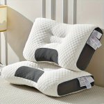 1PC Knitted Massage Neck For Sleeping Soft Adjustable Ergonomic Orthopedic Contour Support High Quality Core With Removable Cove
