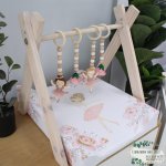 Baby Gym Themed Dangles Flower And Ballerinas All Blonde