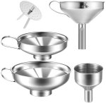 Stainless Steel Canning Funnel Set Wide Mouth Funnel Kitchen Funnel Stainless Steel Funnel