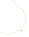 Goldair Gold Plated Cubic Zirconia Letter W Necklace