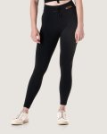 Ribbed Statement Scrunch-bum LEGGINGS - Black - Small Black