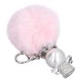 Plush Pom Pom Keychain Soft Fluffy Pink Unique Style