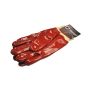 Skudo - Medium Duty Gloves With Knitwrist - Pvc - Red - Bulk Pack Of 10