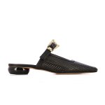 Slip-on Buckle Flats -black