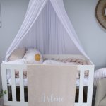 Fleece Blanket Beige With Name In White Soft Beige And White Bee Set