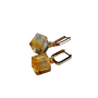 Natural Citrine Sugar Cube Earrings Versatile Women's Earrings