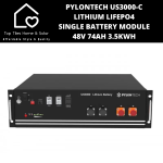 Pylontech US3000-C Lithium LIFEPO4 Single Solar Battery Module - 48V 74AH 3.5KWH