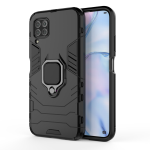 Huawei P40 Lite Shockproof Black Panther Magnetic Ring Stand Cover