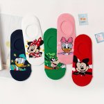 2 5 10PCS Cotton Blend No-show Socks With Classic Cartoon Designs - Comfortable Breathable & Stretchy For Casual Attire Gifts &