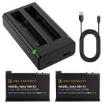 K&f Concept 2 Pack Batteries & Charger For INSTA360X4