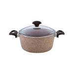 24CM Deep Casserole With Lid Brown